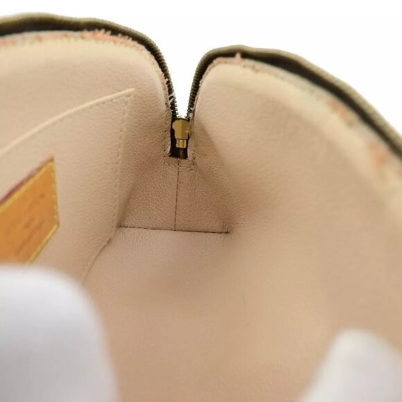 LOUIS VUITTON Pochette Cosmetic Pouch Bag Monogram Leather Brown - Picture 3 of 16